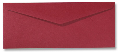 Envelop 9 x 22 cm Metallic Rood